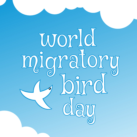 World Migratory Bird Day Posterのイラスト素材