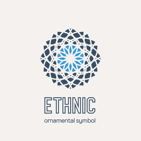 Mosaic rhombus emblem vector.のイラスト素材