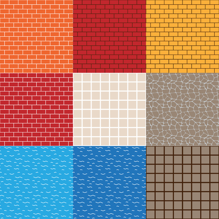 Game Asset Vector Seamless Patternsのイラスト素材