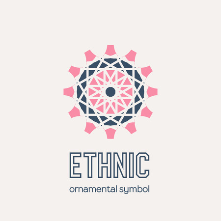 Vector mosaic ethnic emblemのイラスト素材