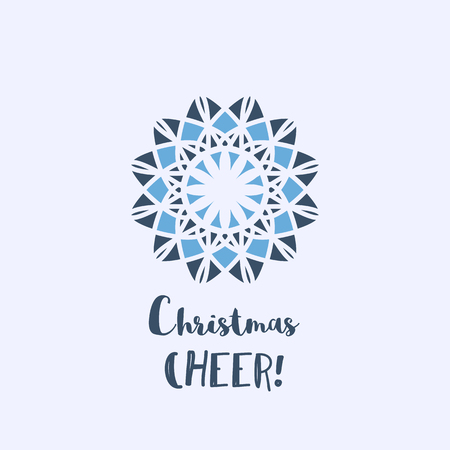 Christmas greeting card with geometric ornament and textのイラスト素材