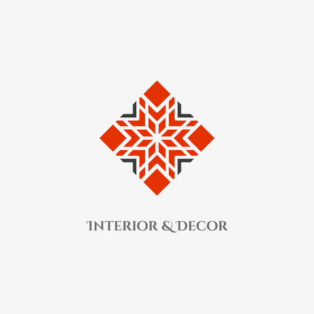 Vector mosaic rhombus emblemのイラスト素材