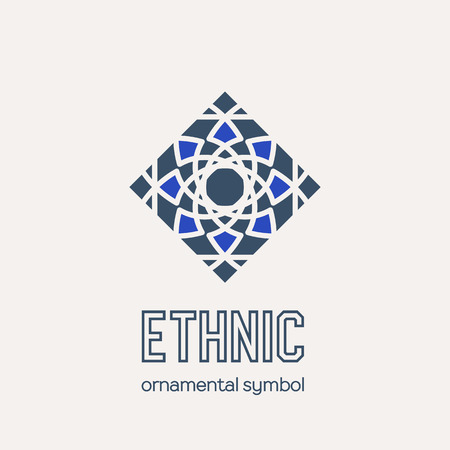 Vector mosaic ethnic emblemのイラスト素材