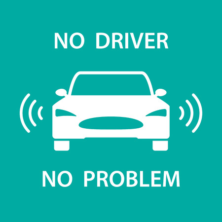 Self-driving Smart Car with Artificial Intelligenceのイラスト素材