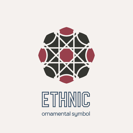 Vector mosaic ethnic emblemのイラスト素材
