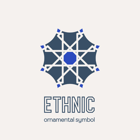Vector mosaic ethnic emblemのイラスト素材
