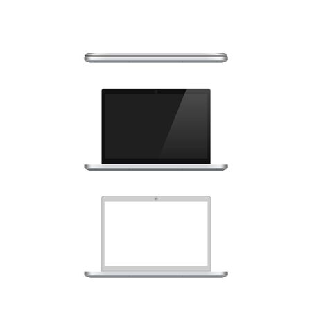 Vector Realistic Laptop Setのイラスト素材