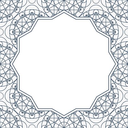 Vector Linear Geometry Background with Frameのイラスト素材