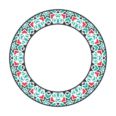 Vector Asian Mandala Frameのイラスト素材