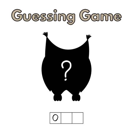 Cartoon Owl Guessing Gameのイラスト素材