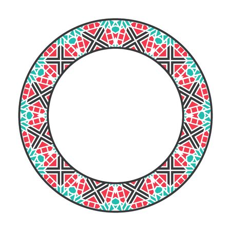 Vector Asian Tribal Circular Frameのイラスト素材