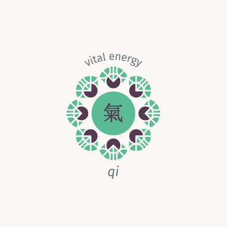 Traditional Chinese Hieroglyph Vital Energyのイラスト素材