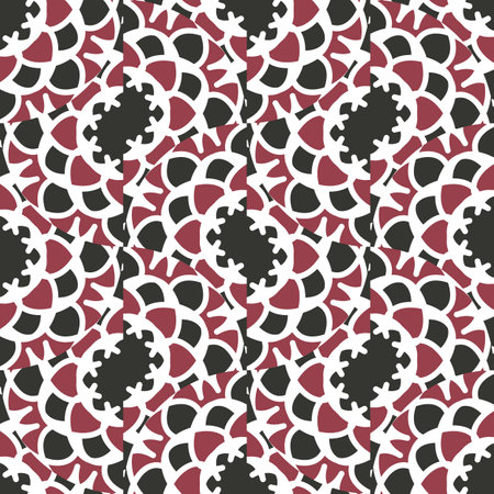Seamless texture with arabic geometric ornament. Vector asian mosaic pattern with decorative elementsのイラスト素材