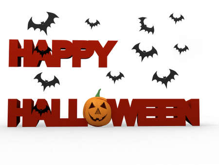 Happy halloween lettering with graphic of fiery pumpkin の写真素材