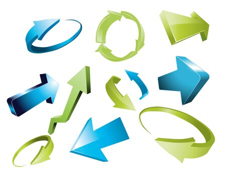 3d arrows, 3d arrow sketchy design elements set の写真素材