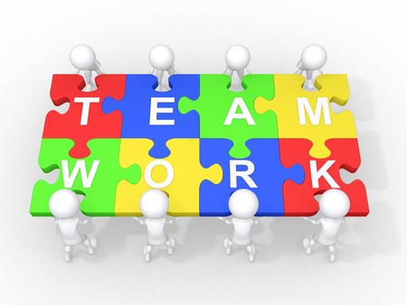 Concept of teamwork, leadership, cooperation,...の写真素材