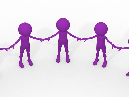 3d team circle community social teamwork の写真素材