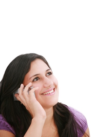 Woman talking on her mobile phone の写真素材