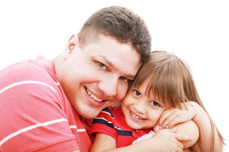 Father and daughter hugging each otherの写真素材