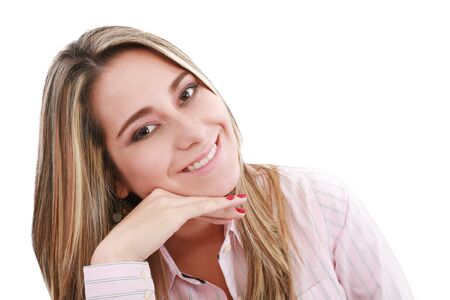 Portrait of a beautiful business woman smiling 

の写真素材