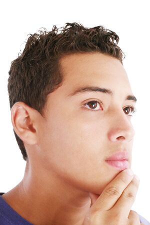 Handsome man looking away from the camera の写真素材