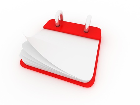 illustration of a desk calendar showing a blank pageの写真素材
