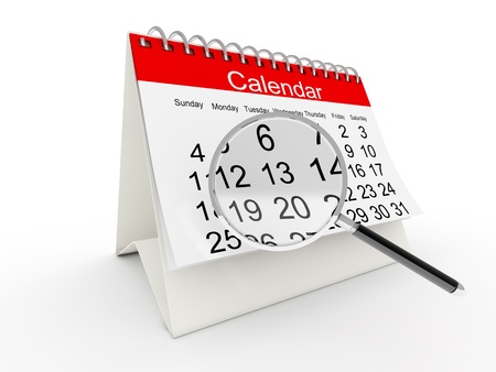 3D desktop calendarの写真素材