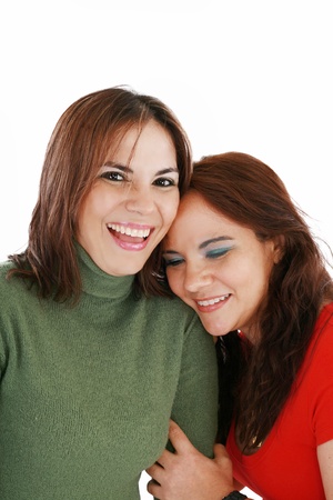 Portrait of two women laughingの写真素材