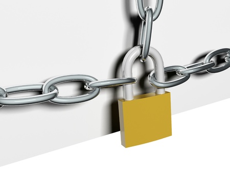 steel chain lockの写真素材