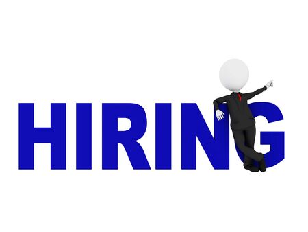 Hiring. 3D concept depicting businessman の写真素材