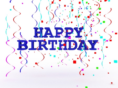 3D Happy Birthday Text の写真素材