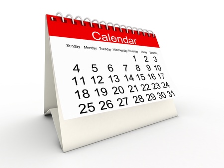 3D calendar の写真素材