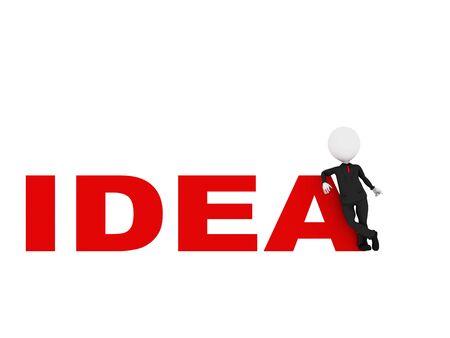 3d people and word  The is a 3d render illustration の写真素材