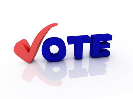 Vote text with check mark の写真素材