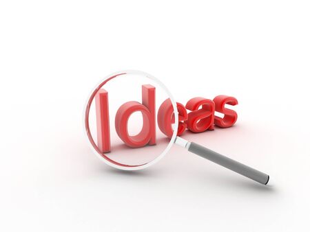 word Idea, the is a 3d render illustration の写真素材
