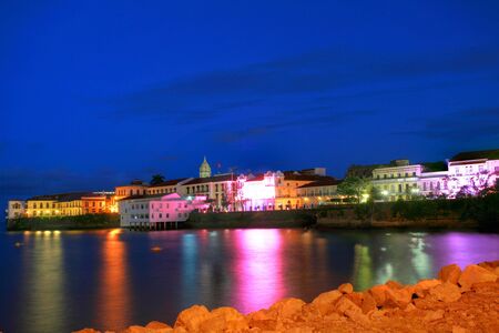 Panama City, Casco Viejo in the sunsetの写真素材
