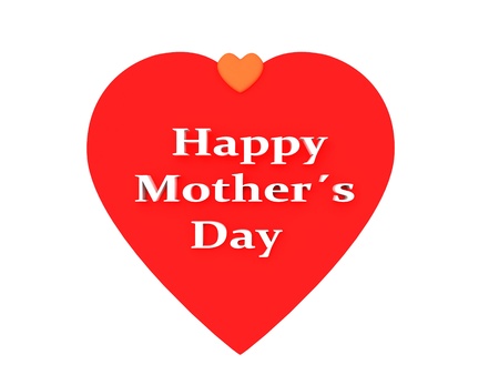 happy mothers day, cute background. 3d illustration の写真素材