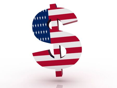 Three dimensional render of the American Dollar symbol の写真素材