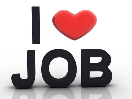 3D I Love Jobの写真素材