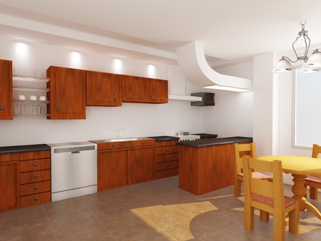 modern kitchen interiorの写真素材