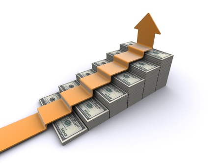 dollars stairway の写真素材