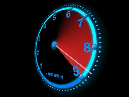 Speedometer scoring high speed の写真素材
