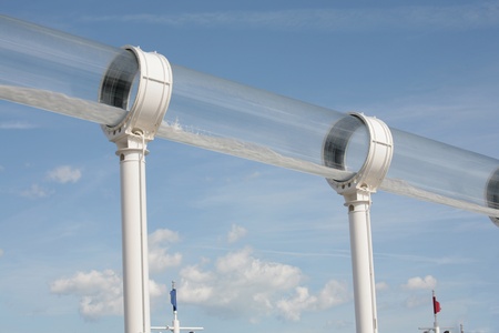 Long huge water pipes.の写真素材