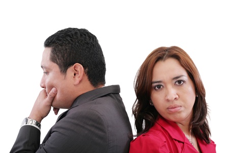 A couple having a fightの写真素材
