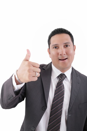 businessman with thumb upの写真素材