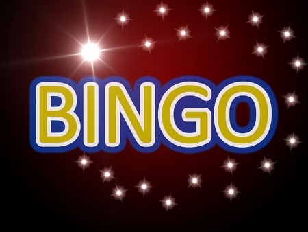 bingo word on a movie scene backgroundの写真素材
