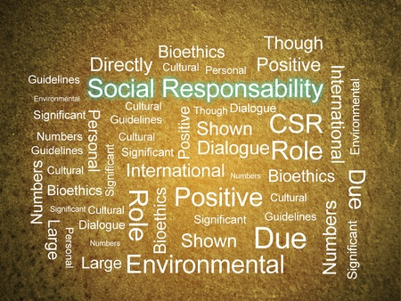 Corporate Social Responsibility in word collage の写真素材