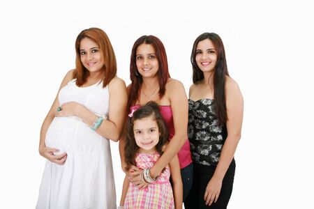 happy family (sisters and daughter)の写真素材