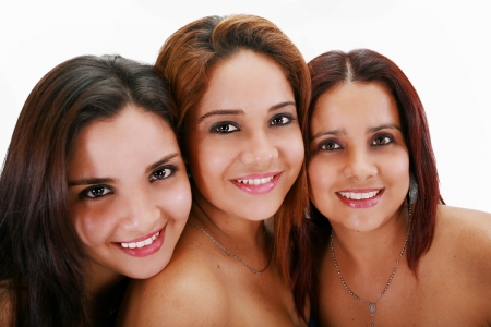 Portrait of three young womenの写真素材
