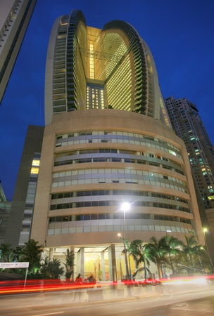 PANAMA CITY, PANAMA - MARCH 17: The Trump Ocean Club International Hotel and Tower on March 17, 2013 in Panama City, Panama. This 70-story, 230,000 m2 skyscraper was completed in 2011 at a cost of $400 million. のeditorial素材
